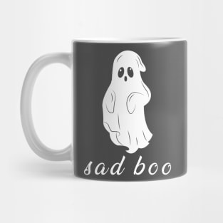 Sad Cute Ghost Boo T-Shirt Mug